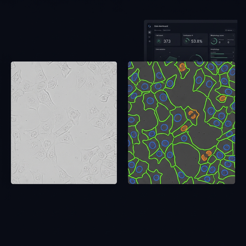 Extracting Quantitative Data from Bright-Field Cells via Deep Learning