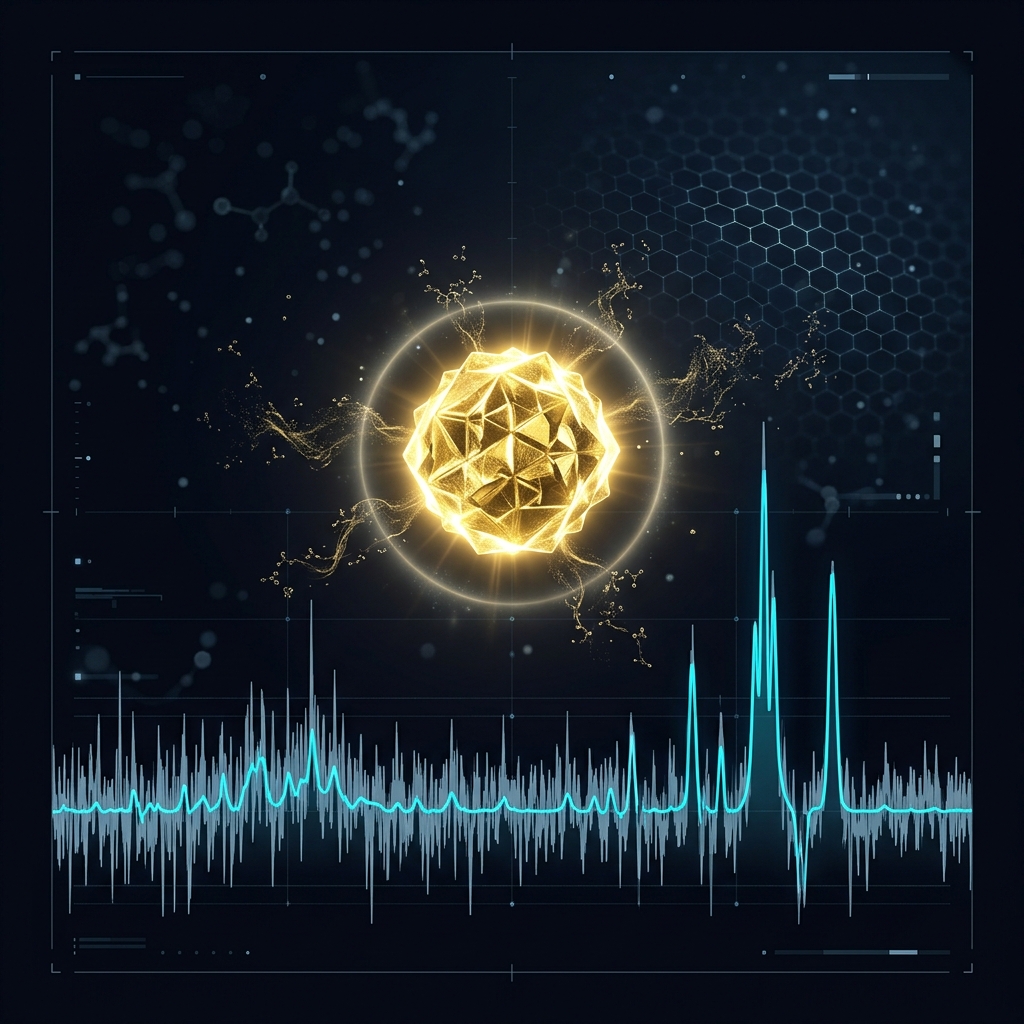 A single catalyst nanoparticle with AI-denoised mass spectrometry signal