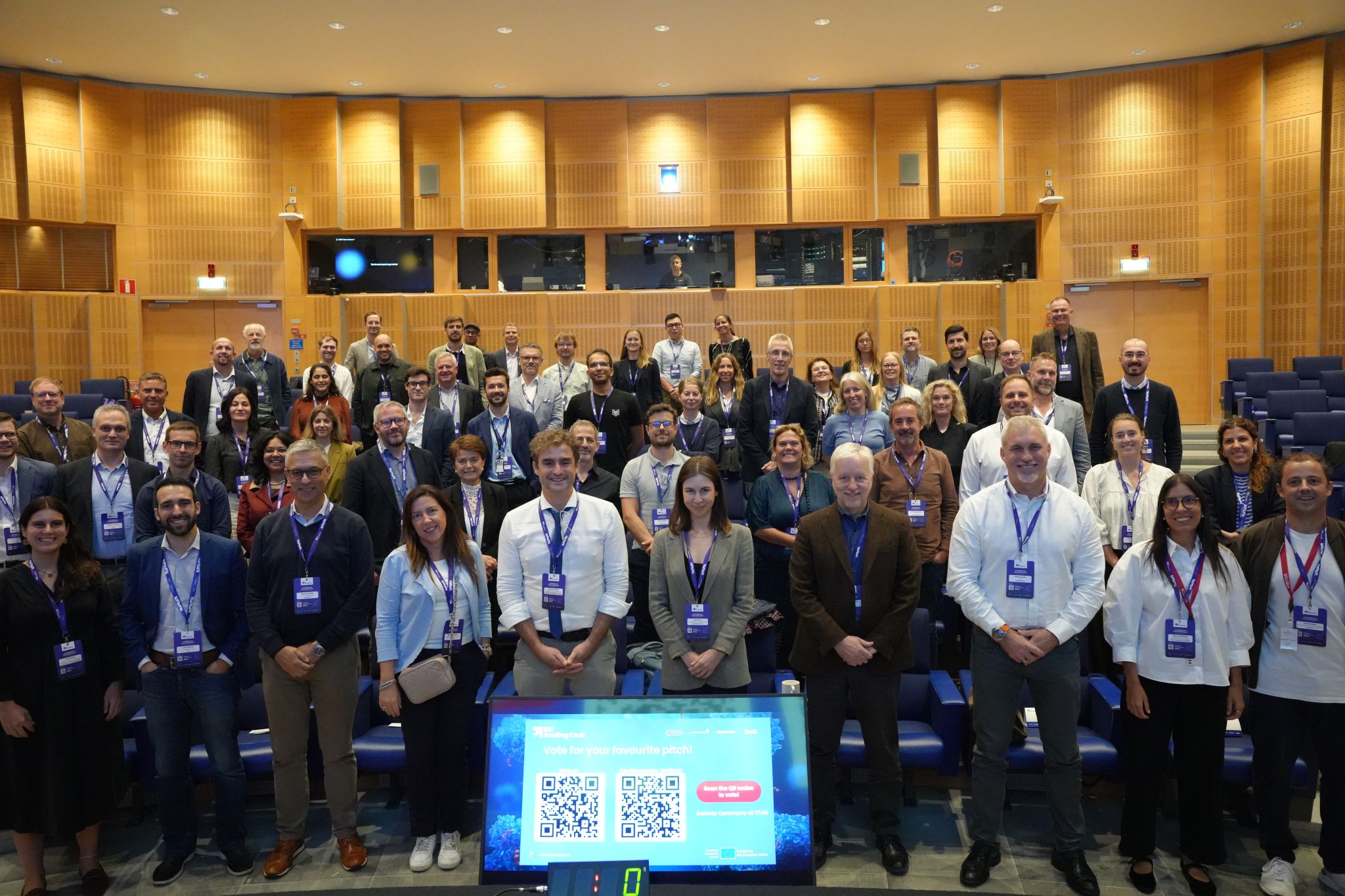 Participants at the EIC Scaling Club HealthTech Investment Day at AstraZeneca's R&D site.