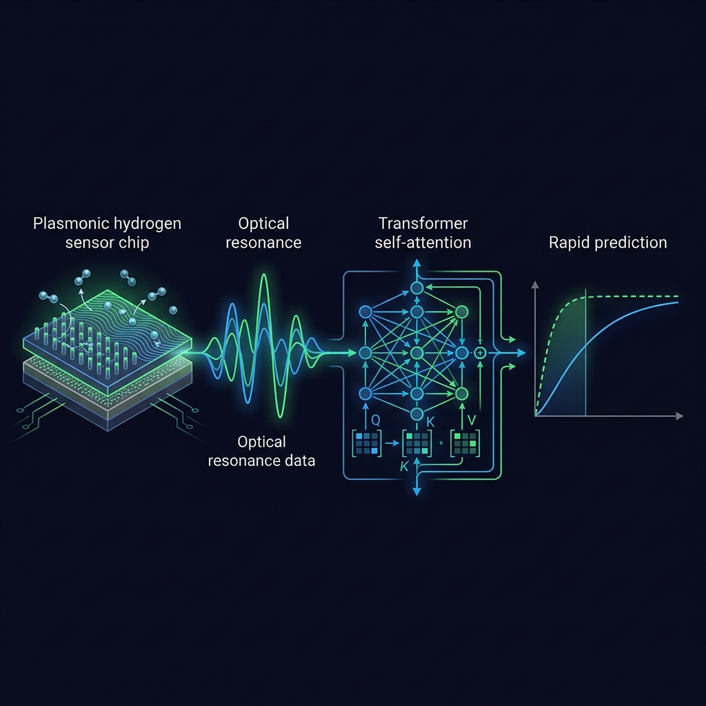 Accelerating Plasmonic Hydrogen Sensors via Transformer-Based Deep Learning