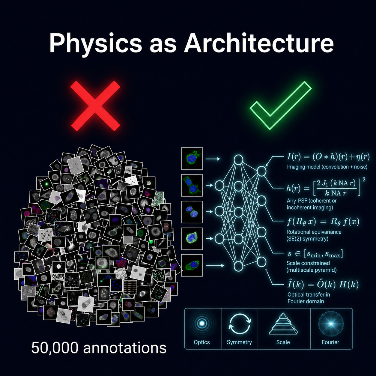 Physics-informed priors vs brute-force data collection